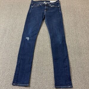 Rag & Bone Jeans Womens Size 29 High Rise Skinny Blue High Rise Waist Flawed